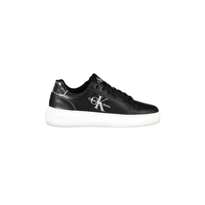 CALVIN KLEIN Scarpe Sneakers Donna Nere con Suola a Contrasto Nero - foto prodotto