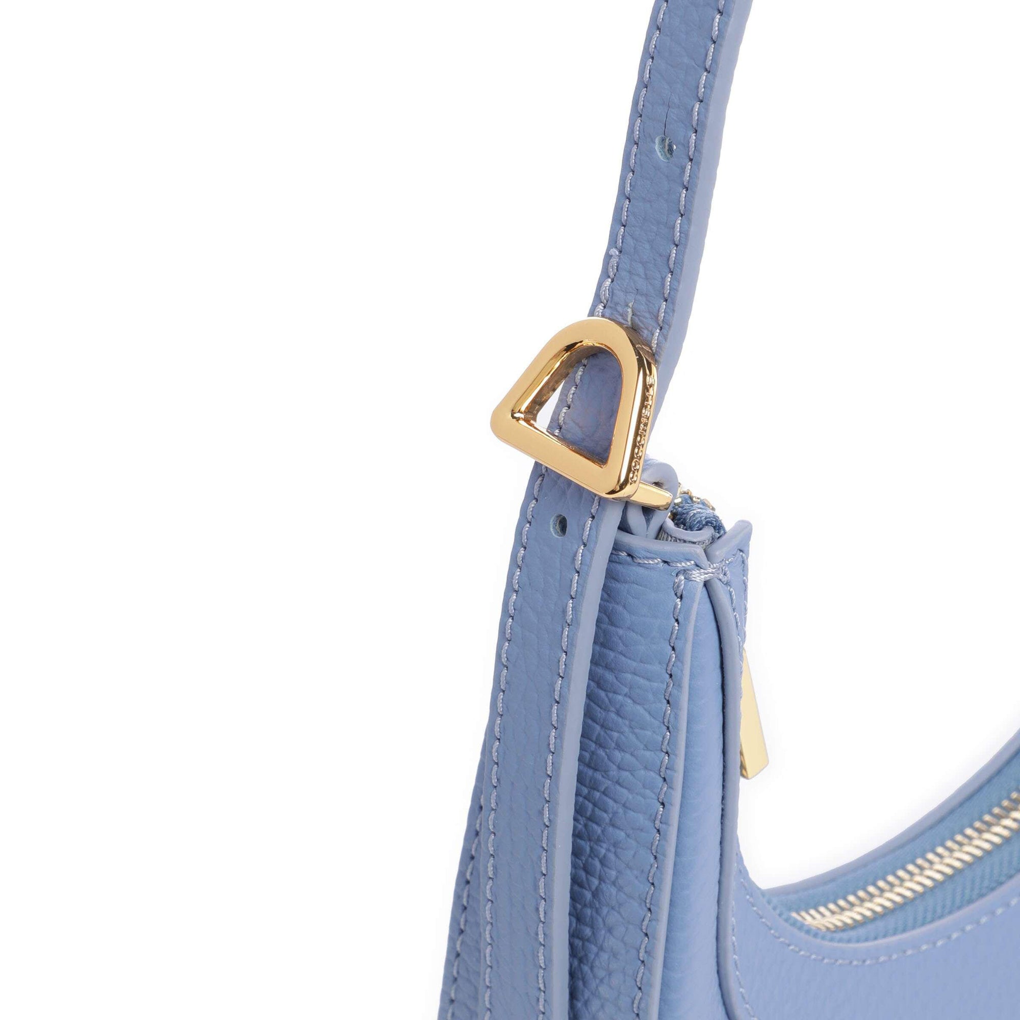 COCCINELLE Borsa Donna a Spalla e Tracolla Blu, In Vera Pelle, Whisper