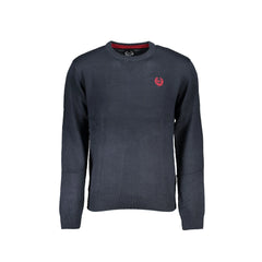 Gian Marco Venturi Maglia Uomo Blu Girocollo Maniche Lunghe Logo