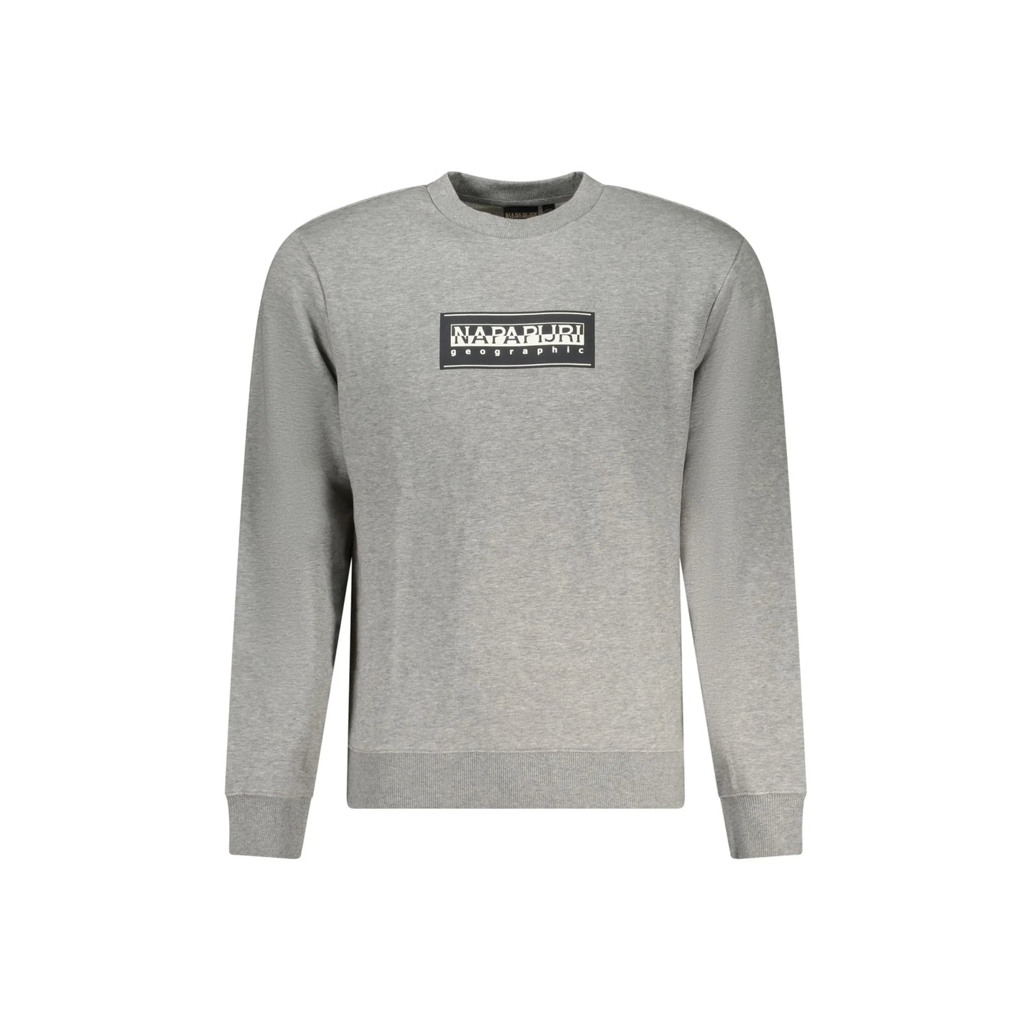 Napapijri Felpa Uomo Grigia Girocollo Relaxed Fit Logo Felpe Grigio - foto prodotto