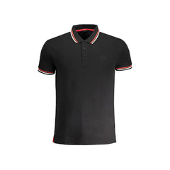 Cavalli Class Polo de Manga Corta para Hombre Negra con Bordado