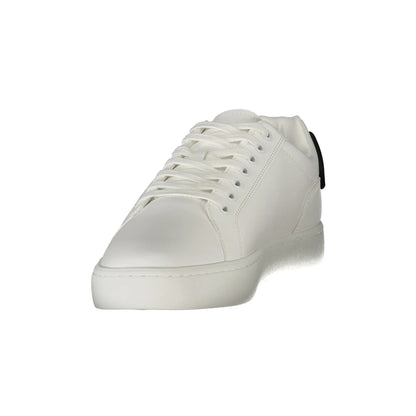 CALVIN KLEIN Calzature Sportive Uomo Bianche con Dettagli Neri Sneakers nero - vista 3