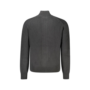 Guess Jeans Maglia Cardigan Uomo Nero Ricamo Logo Maglie - vista 2