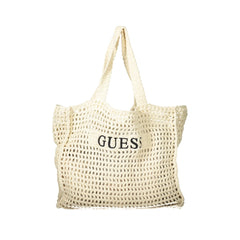 Guess Jeans Borsa a Spalla Donna beige Ricamo Logo