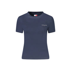 Tommy Hilfiger T-Shirt Maniche Corte Donna Blu Stampa Logo