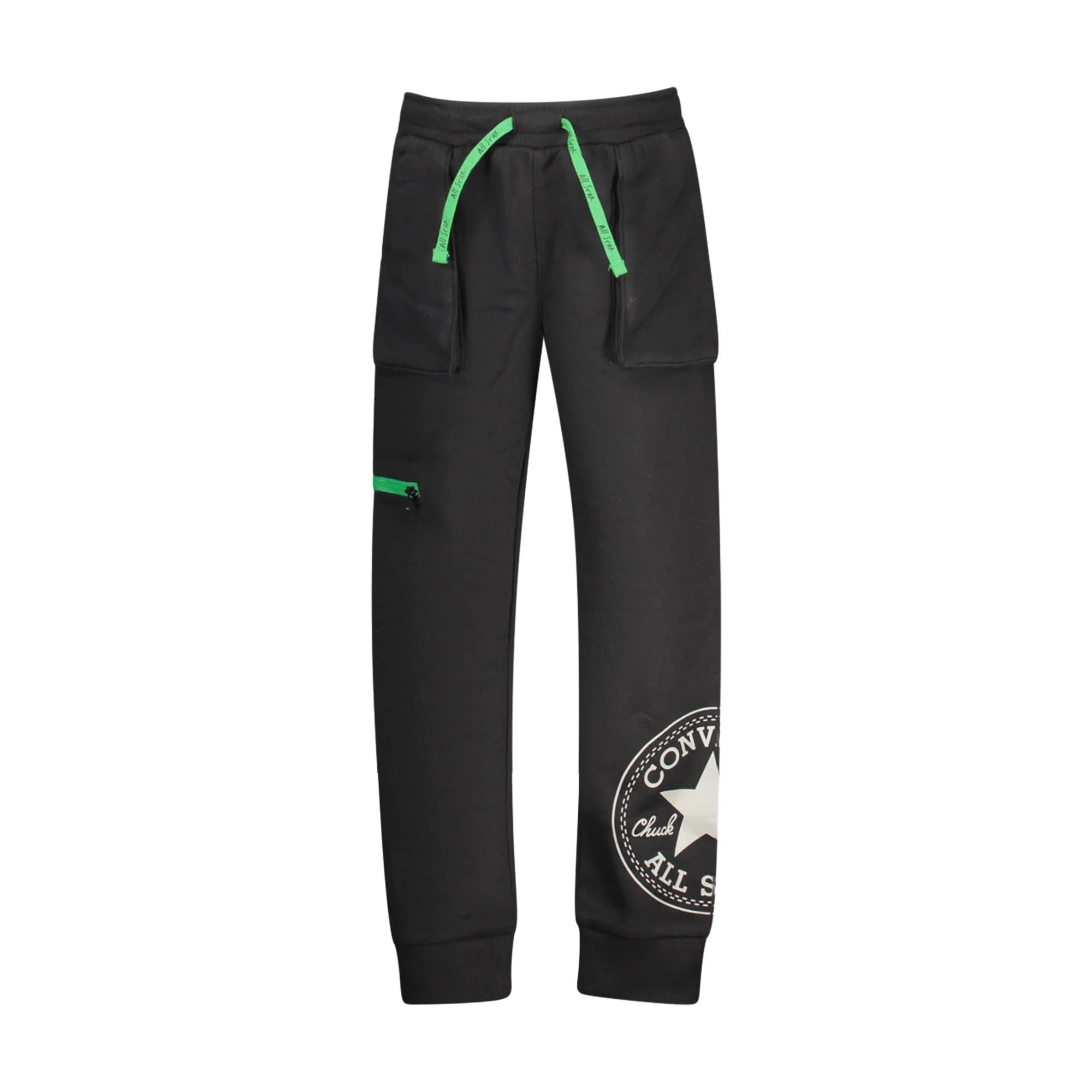 CONVERSE PANTALONE TUTA LUNGO BAMBINO NERO
