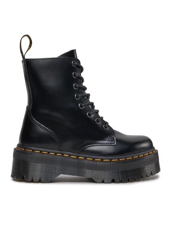 DR. MARTENS Stivaletti Donna Neri Jadon Polished Smooth Dr.Martens nero - vista 3