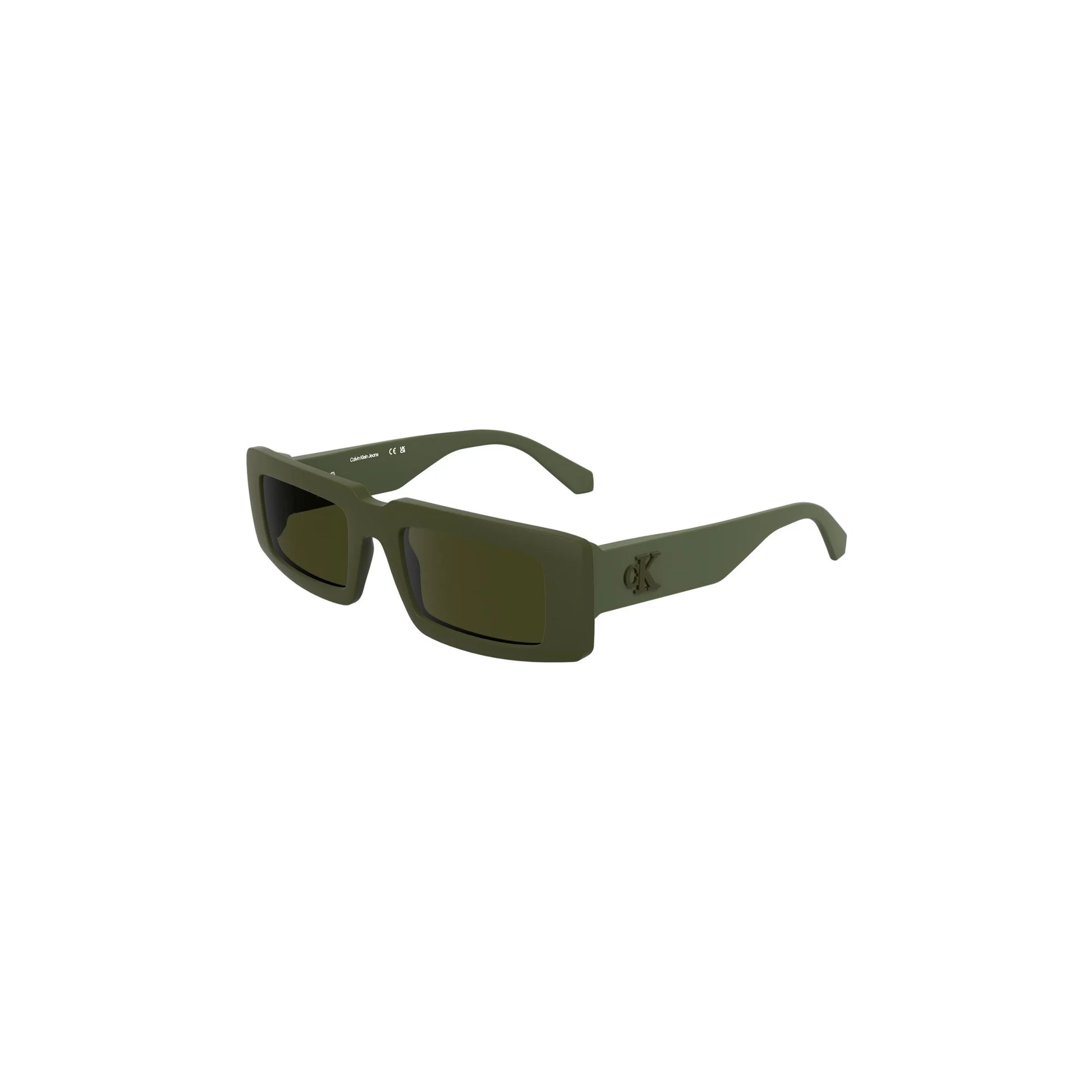 Calvin Klein Occhiali da Sole Donna Verde Lente Rettangolare Logo - vista 2