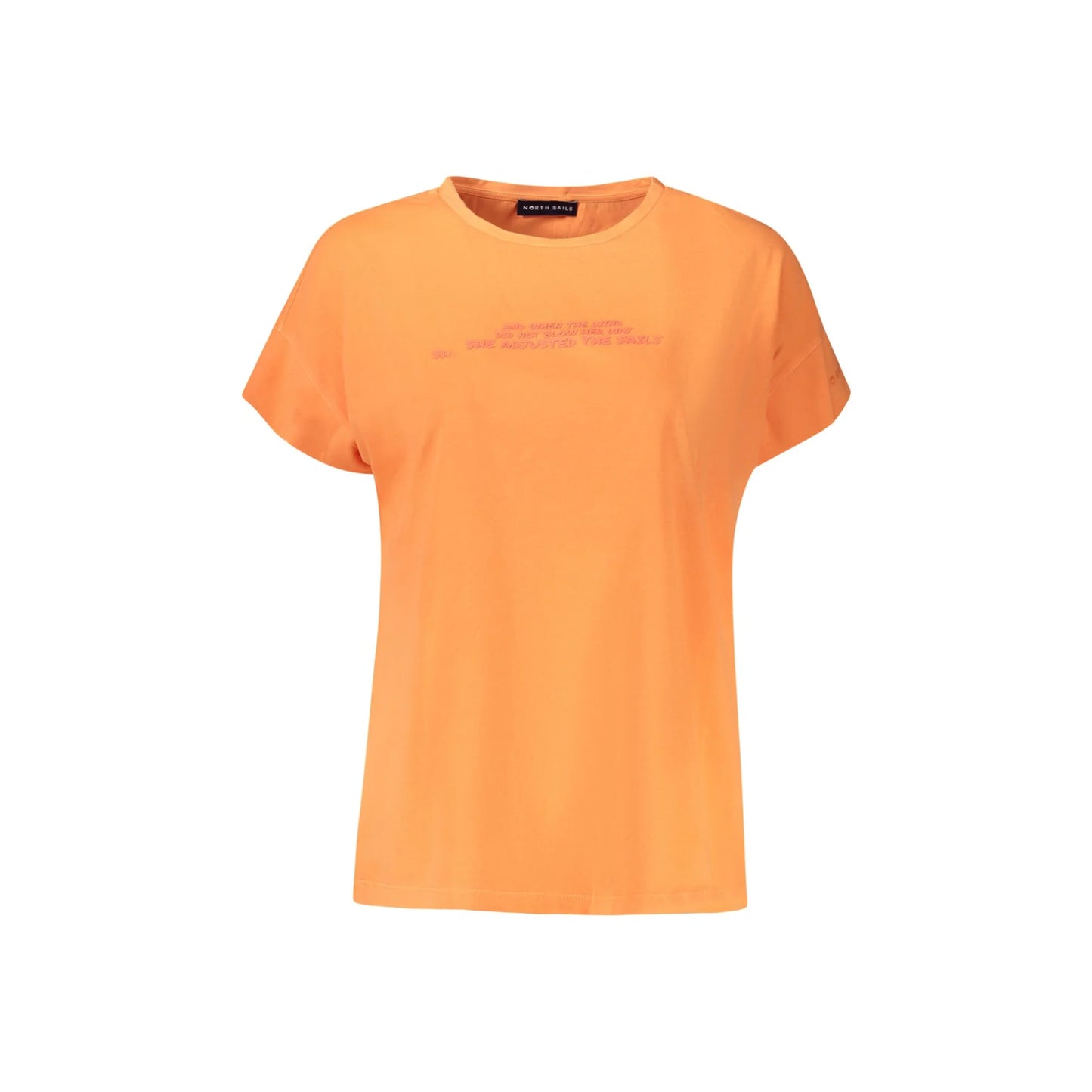 North Sails T-Shirt Maniche Corte Donna Arancione Stampa in Rilievo - foto prodotto