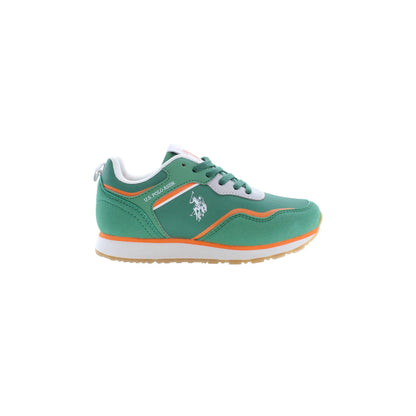 U.S. Polo Sneakers Bambino Verdi Lacci Dettagli Contrasto Logo U.S. Polo Best Price Verde - foto prodotto