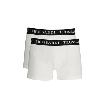 Trussardi Boxer Uomo Bianco Stampa Logo Intimo - foto prodotto