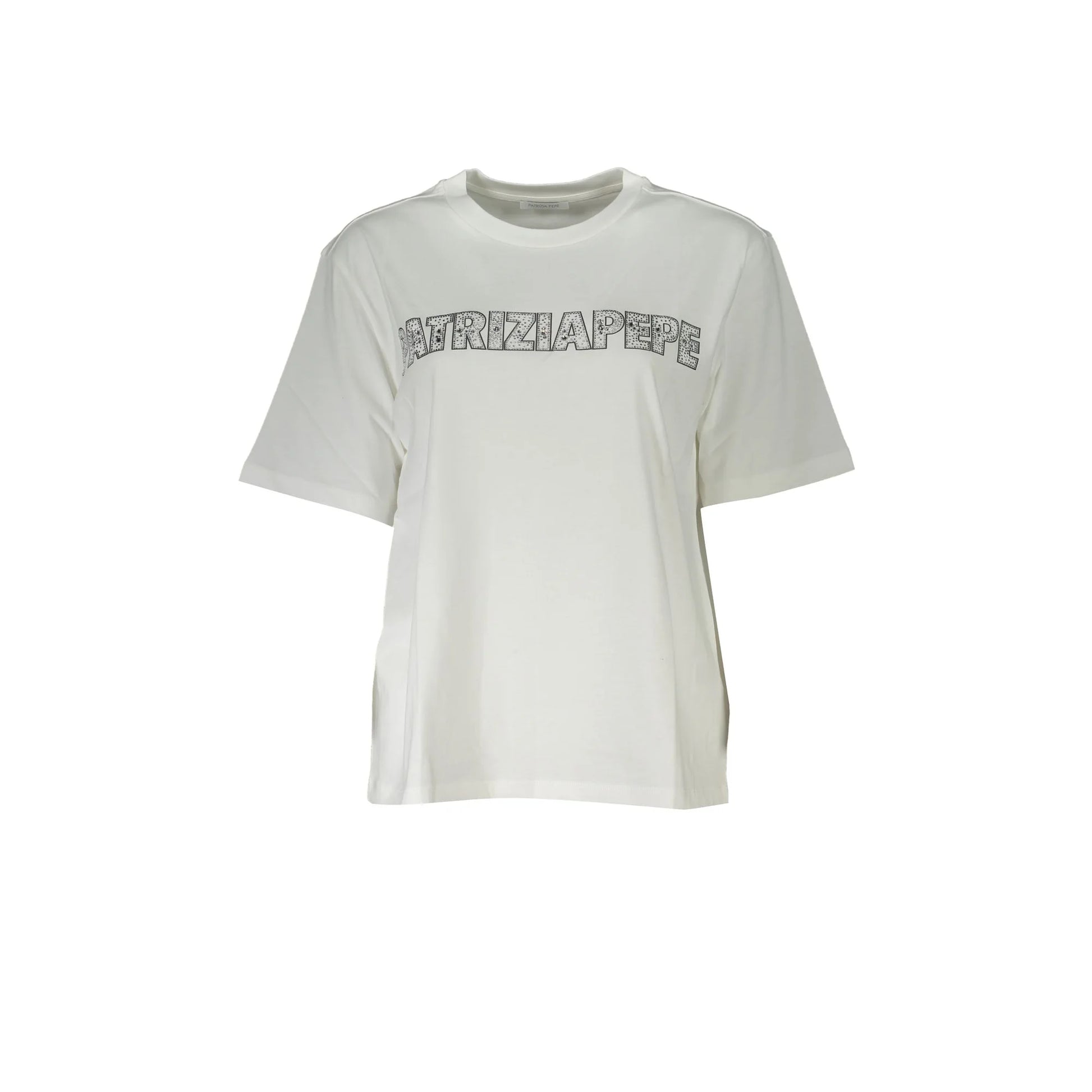 PATRIZIA PEPE T-SHIRT MANICHE CORTE DONNA BIANCO