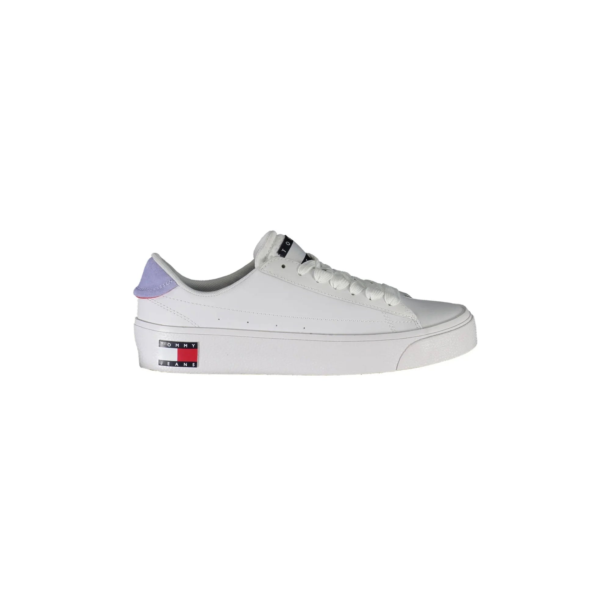 TOMMY HILFIGER Scarpe Sneakers Donna Bianche con Dettagli a Contrasto Bianco - foto prodotto