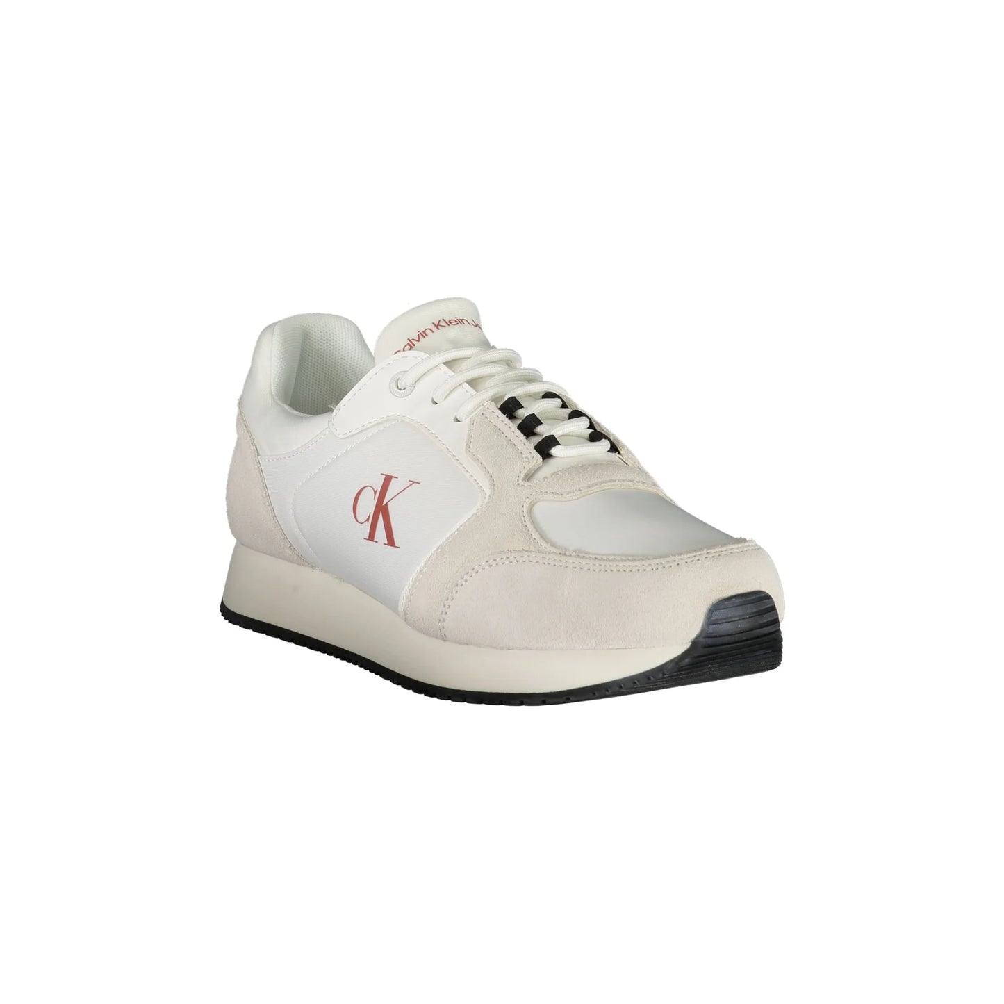 CALVIN KLEIN Scarpe Sneakers Uomo Bianche con Dettagli a Contrasto bianco - vista 2