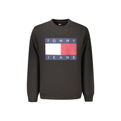 Tommy Hilfiger Felpa Maniche Lunghe Senza Zip Uomo Nera Stampa Logo