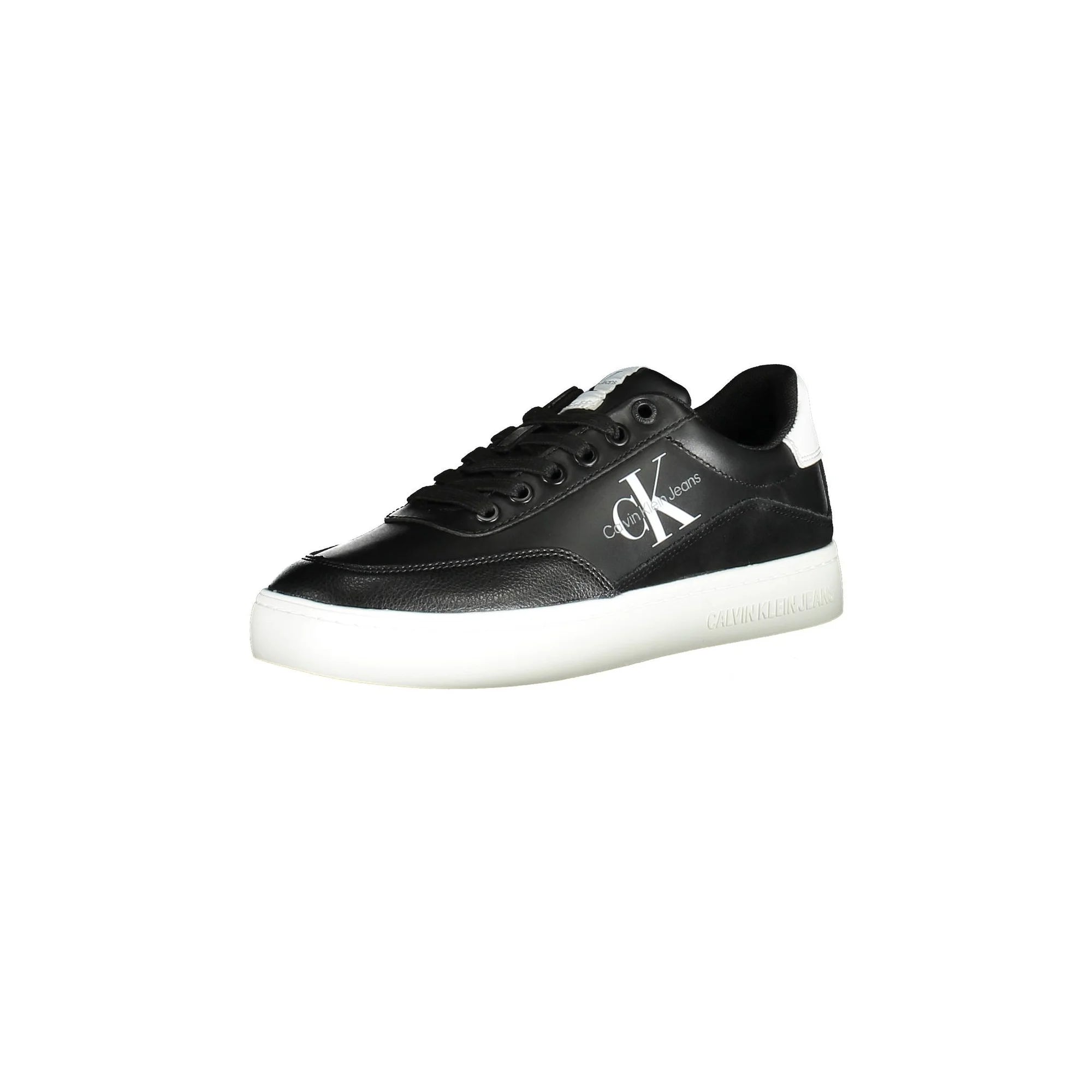 CALVIN KLEIN Scarpe Sneakers Donna Nere con Lacci e Logo nero - vista 3