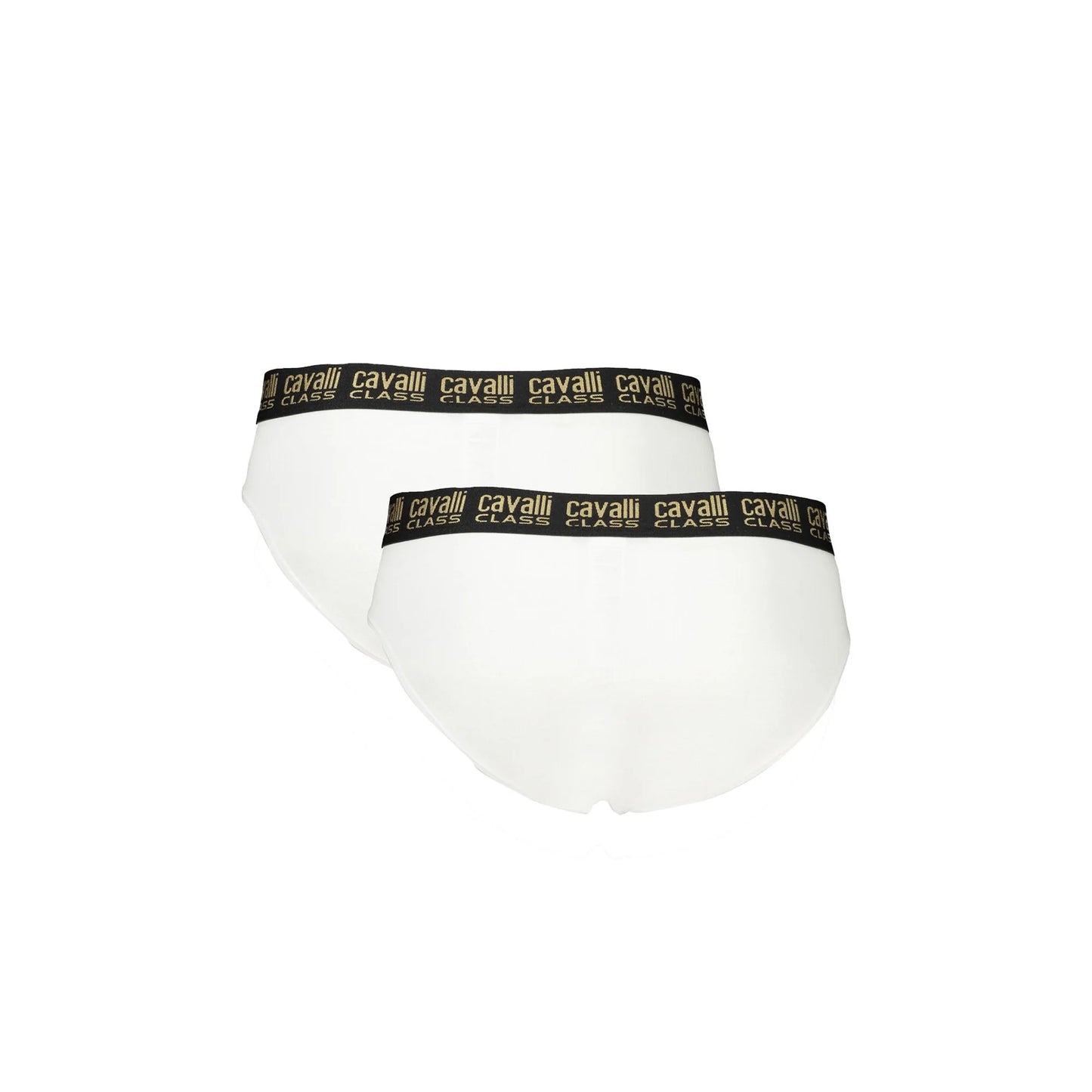 Cavalli Class Slip Uomo Bianco Bi-Pack Elastico Stampa Logo Intimo - vista 2