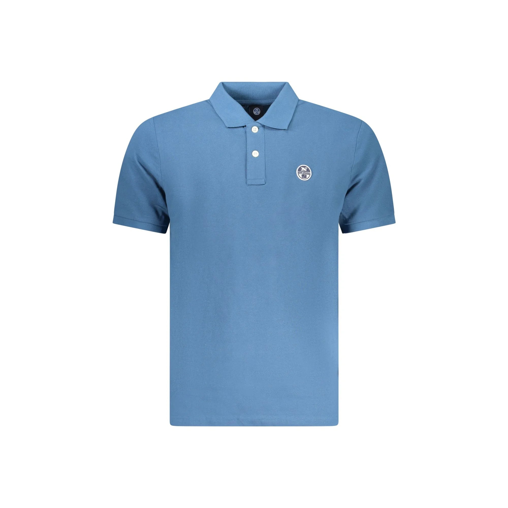 North Sails Polo Uomo Blu Maniche Corte Cotone Logo - foto prodotto