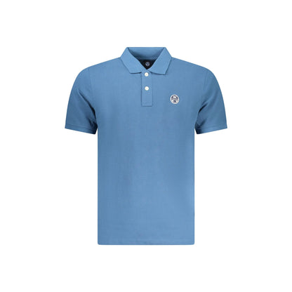 North Sails Polo Uomo Blu Maniche Corte Cotone Logo - foto prodotto