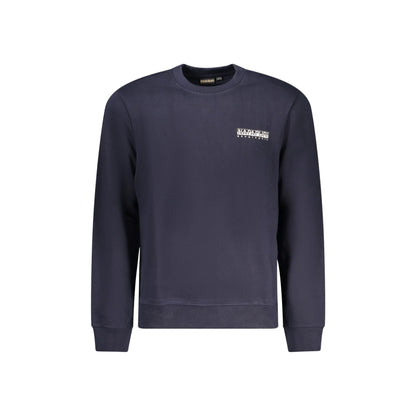Napapijri Felpa Maniche Lunghe Uomo Blu Stampa Logo Felpe - foto prodotto