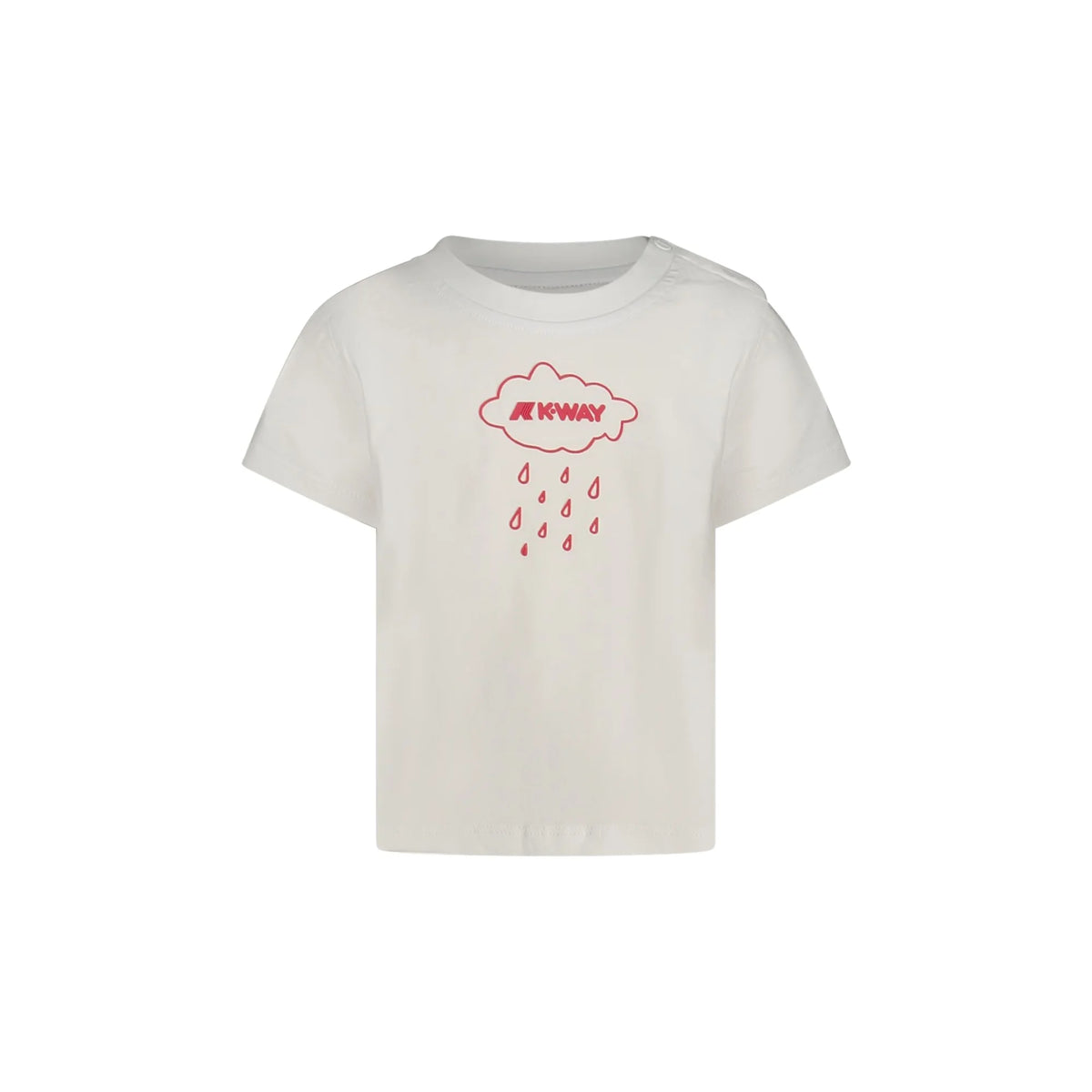 K-WAY T-SHIRT MANICHE CORTE BAMBINO BIANCO