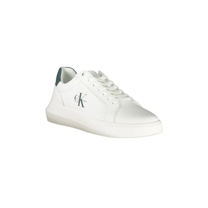 CALVIN KLEIN Calzatura Sportiva Uomo Bianca con Dettagli Verdi e Plantare Removibile Sneakers bianco - vista 2