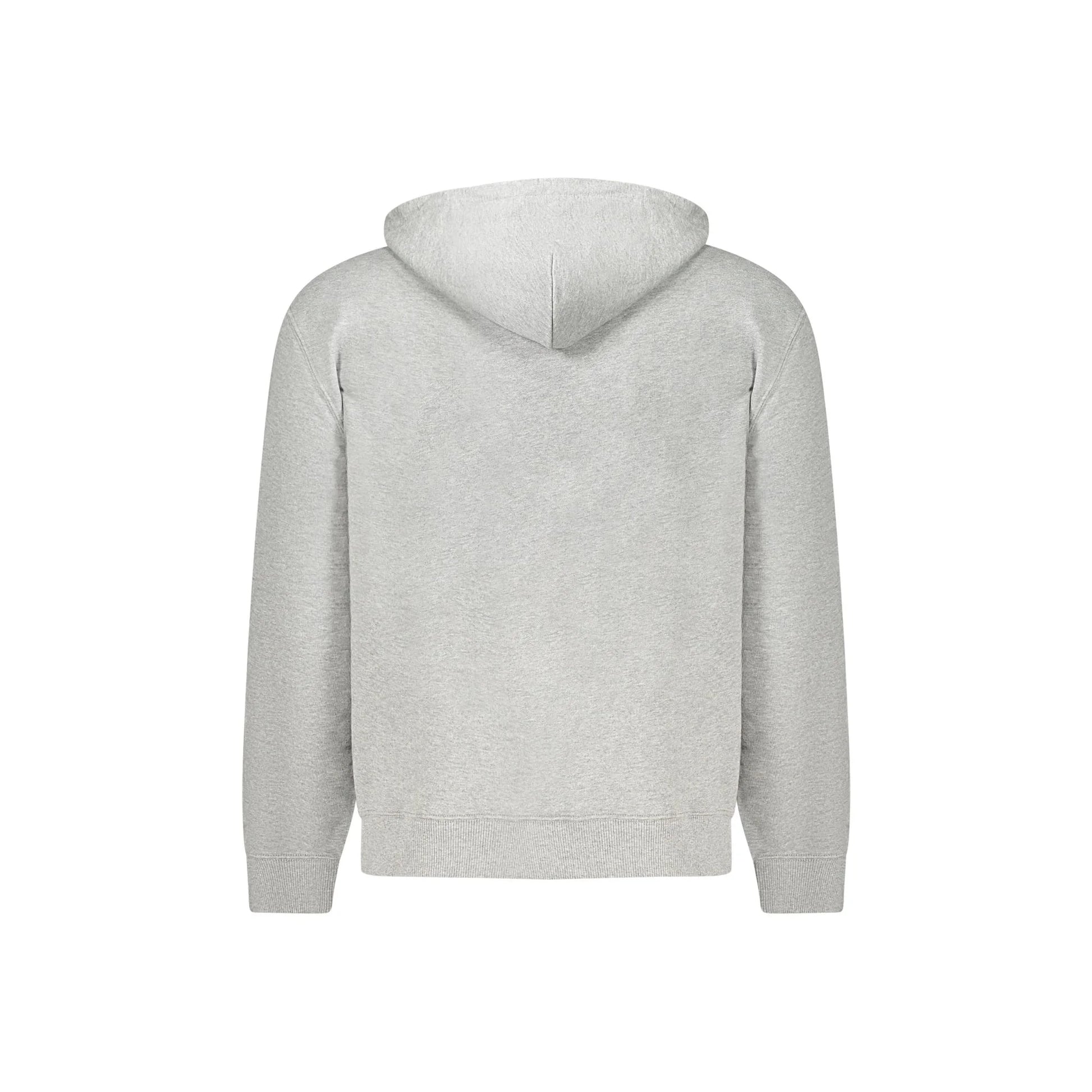 Calvin Klein Felpa Uomo Grigia Cappuccio Garzata Tascone Ricamo Felpe grigio - vista 2