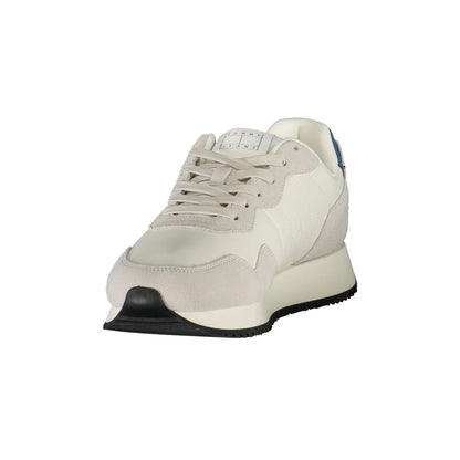 TOMMY HILFIGER Scarpe Sneakers Uomo Bianche con Dettagli Blu bianco - vista 3