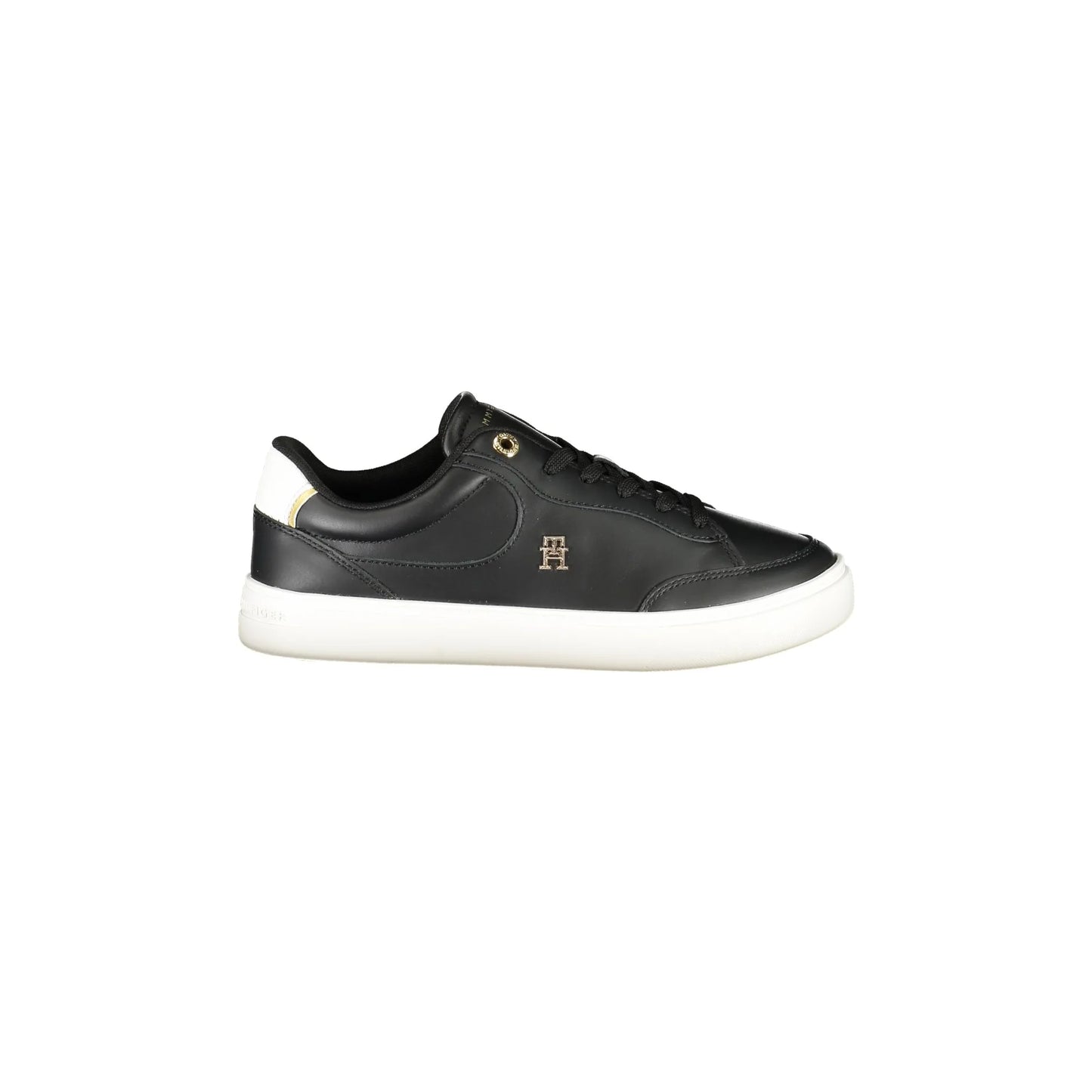 TOMMY HILFIGER Scarpe Sneakers Donna Nere con Plantare Removibile e Logo Nero - foto prodotto