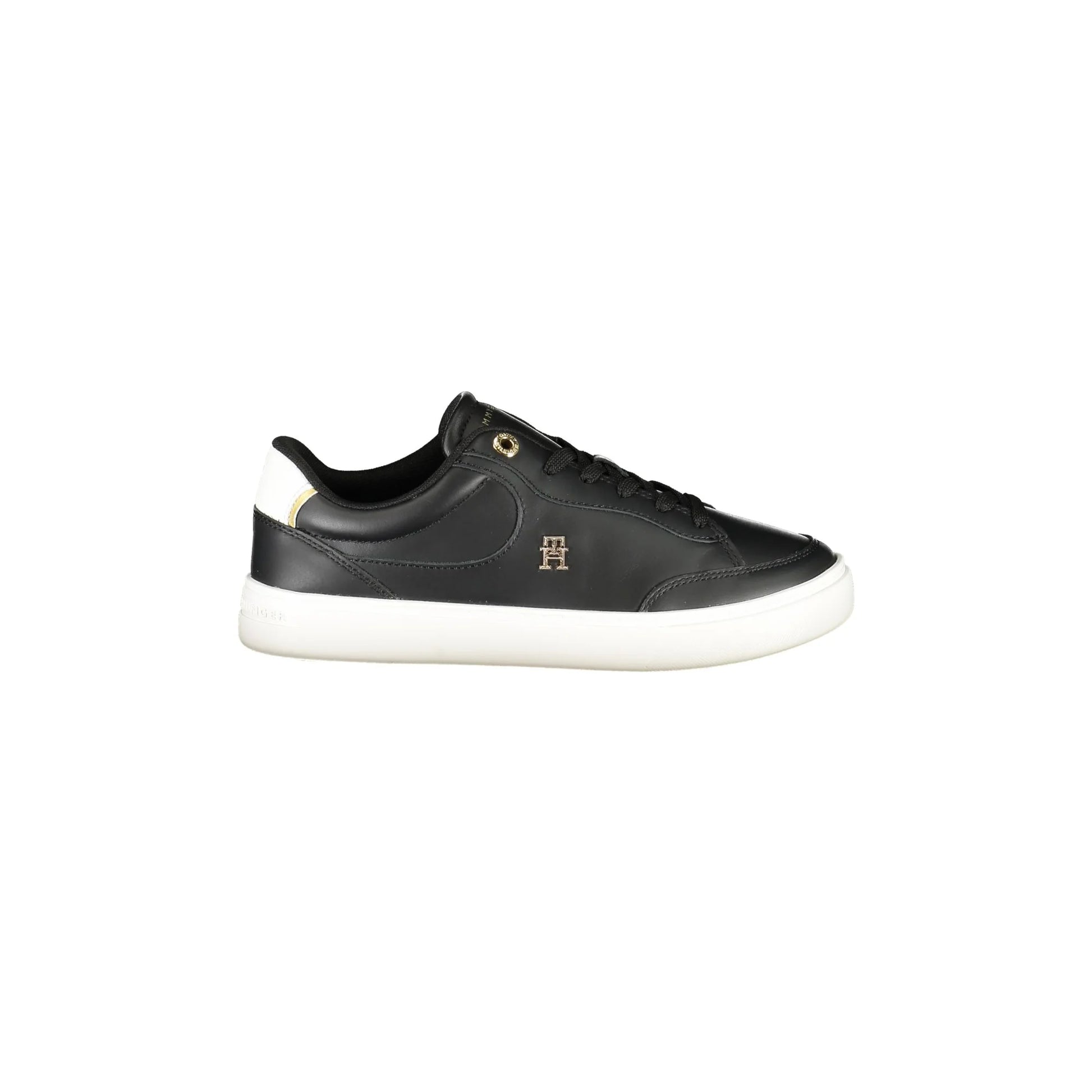 TOMMY HILFIGER Scarpe Sneakers Donna Nere con Plantare Removibile e Logo Nero - foto prodotto