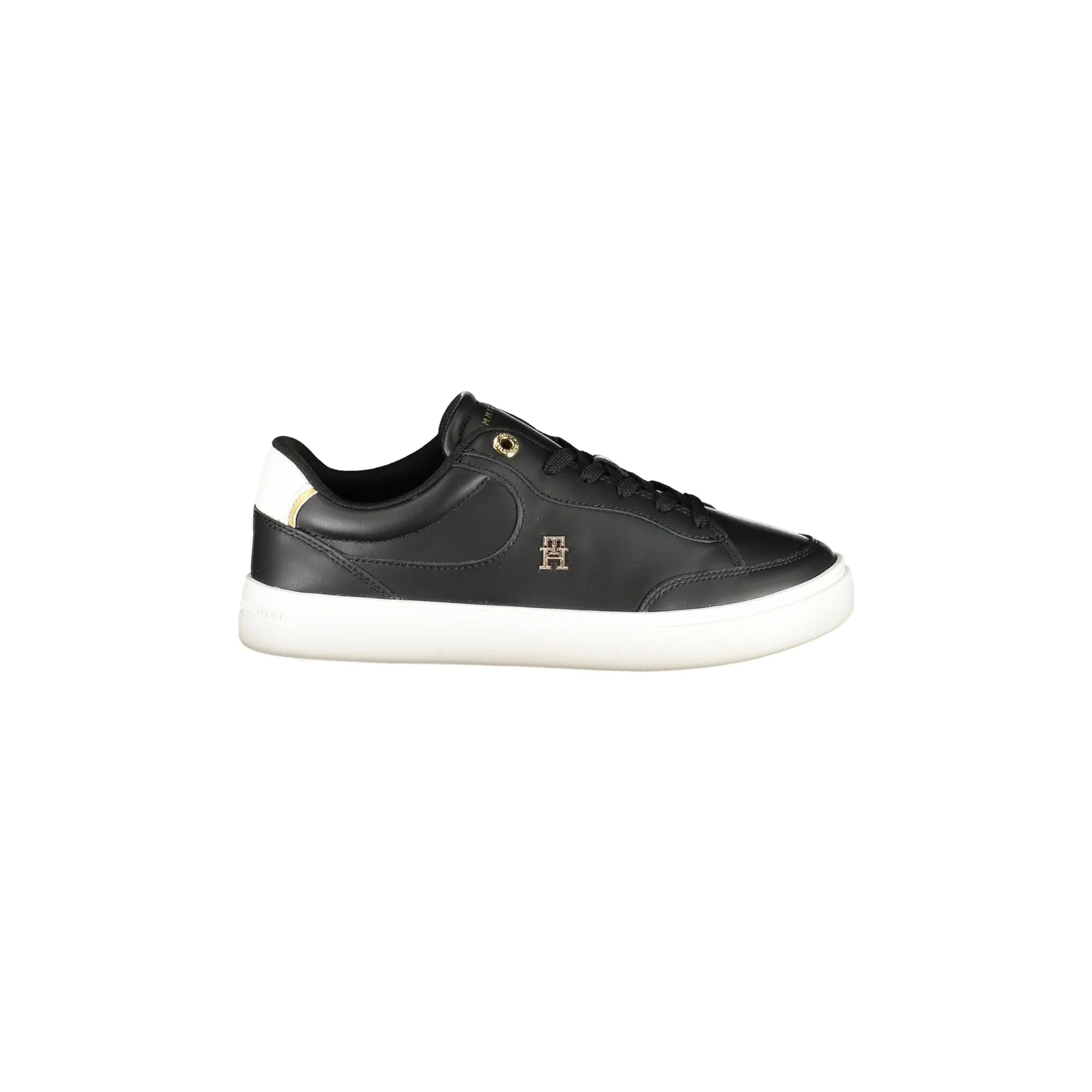 TOMMY HILFIGER Scarpe Sneakers Donna Nere con Plantare Removibile e Logo Nero - foto prodotto