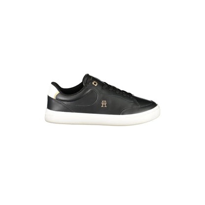 TOMMY HILFIGER Scarpe Sneakers Donna Nere con Plantare Removibile e Logo Nero - foto prodotto
