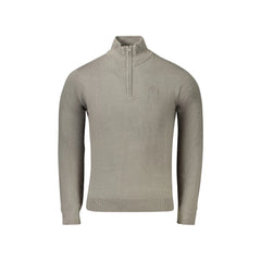 North Sails Camisola Homem Cinza Meia Lua Fecho de Correr Bordado Logo
