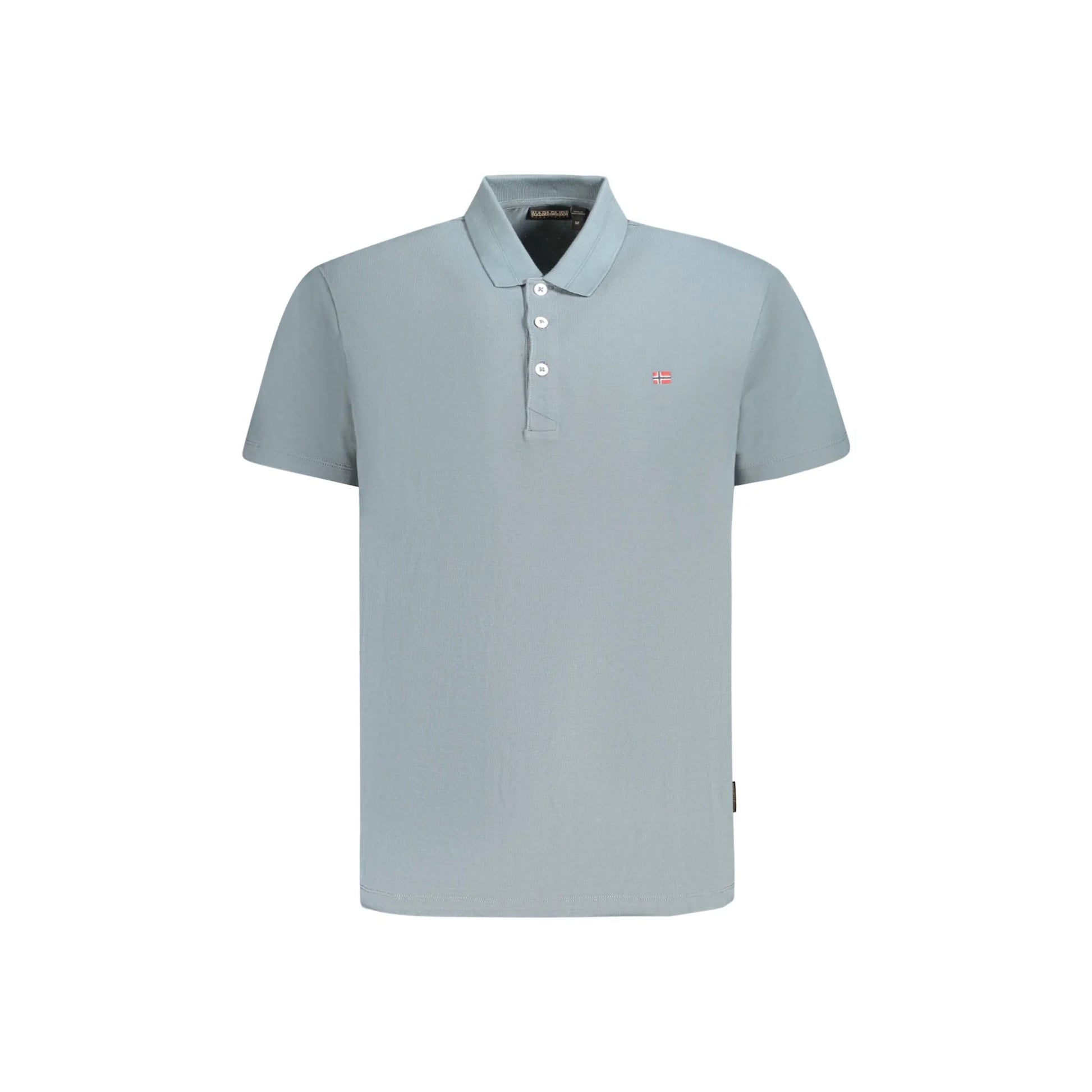 Napapijri Polo Maniche Corte Uomo Grigia Ricamo Grigio - foto prodotto