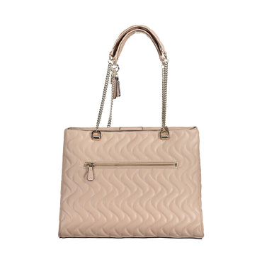 GUESS JEANS Borsa Donna con Catena Rosa a Spalla con Zip e Dettagli a Contrasto Borse - vista 2