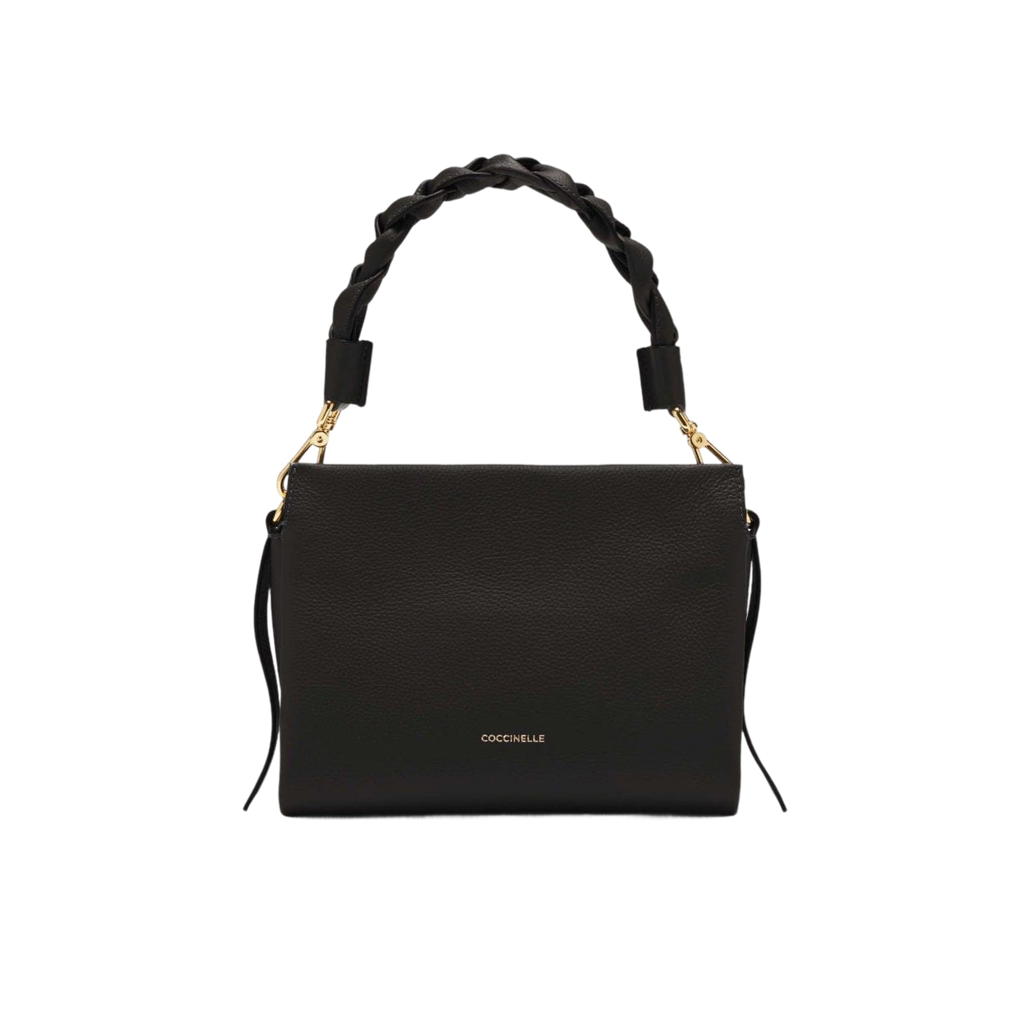 COCCINELLE Borsa Donna a Mano con Tracolla Nera, In Vera Pelle, Boheme Small