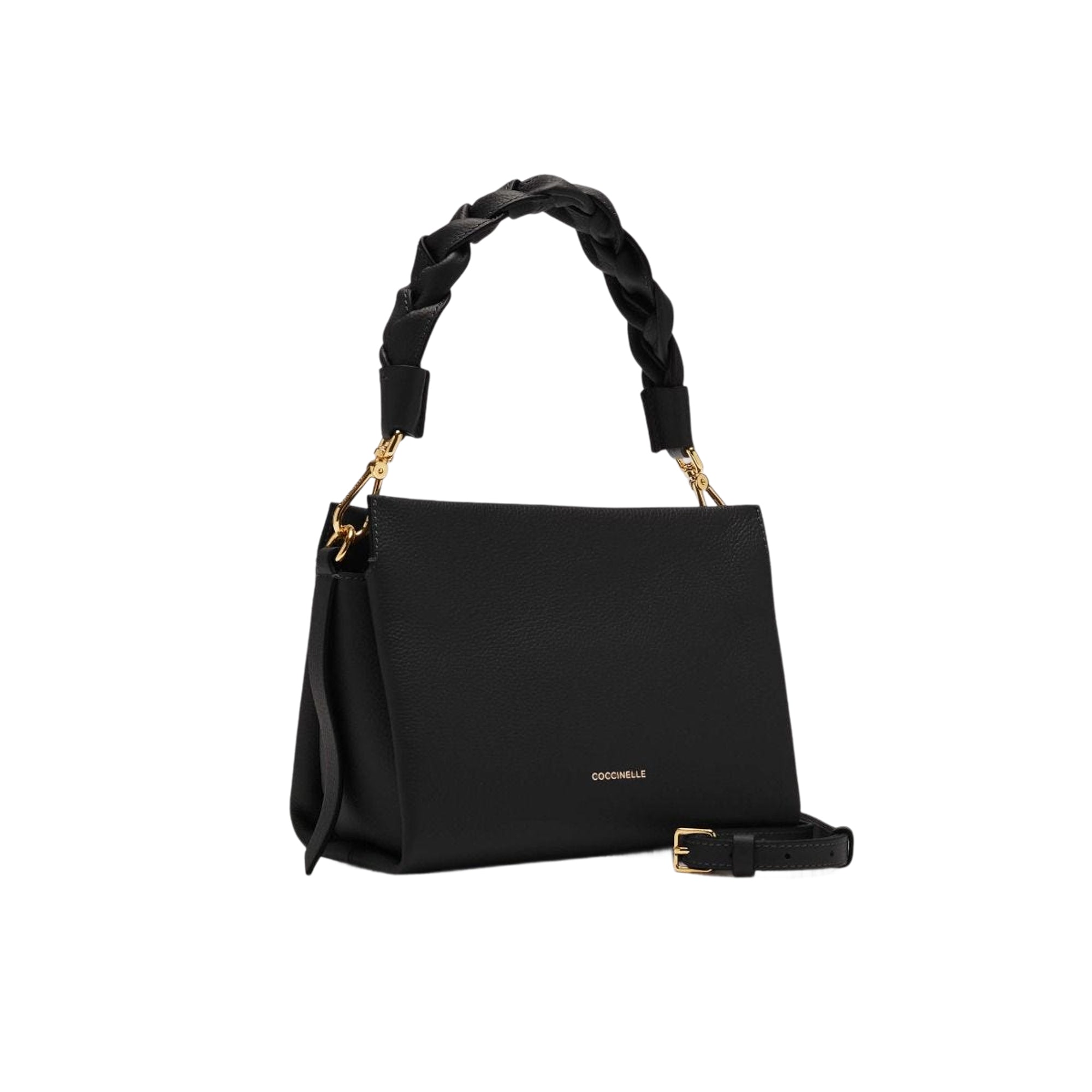 COCCINELLE Borsa Donna a Mano con Tracolla Nera, In Vera Pelle, Boheme Small
