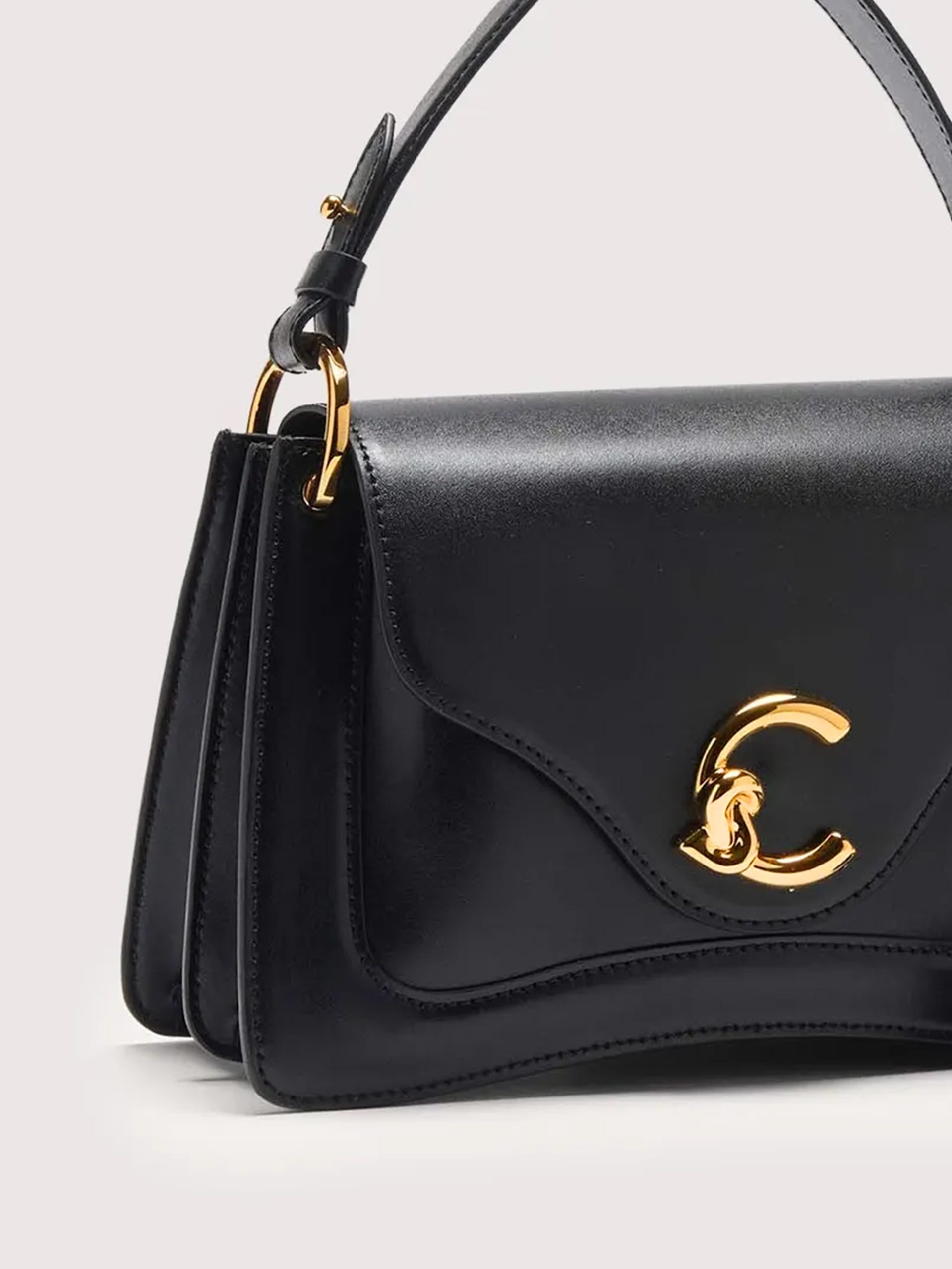 Coccinelle Borsa a Tracolla Pelle Donna Nera Logo Borse nero - vista 5