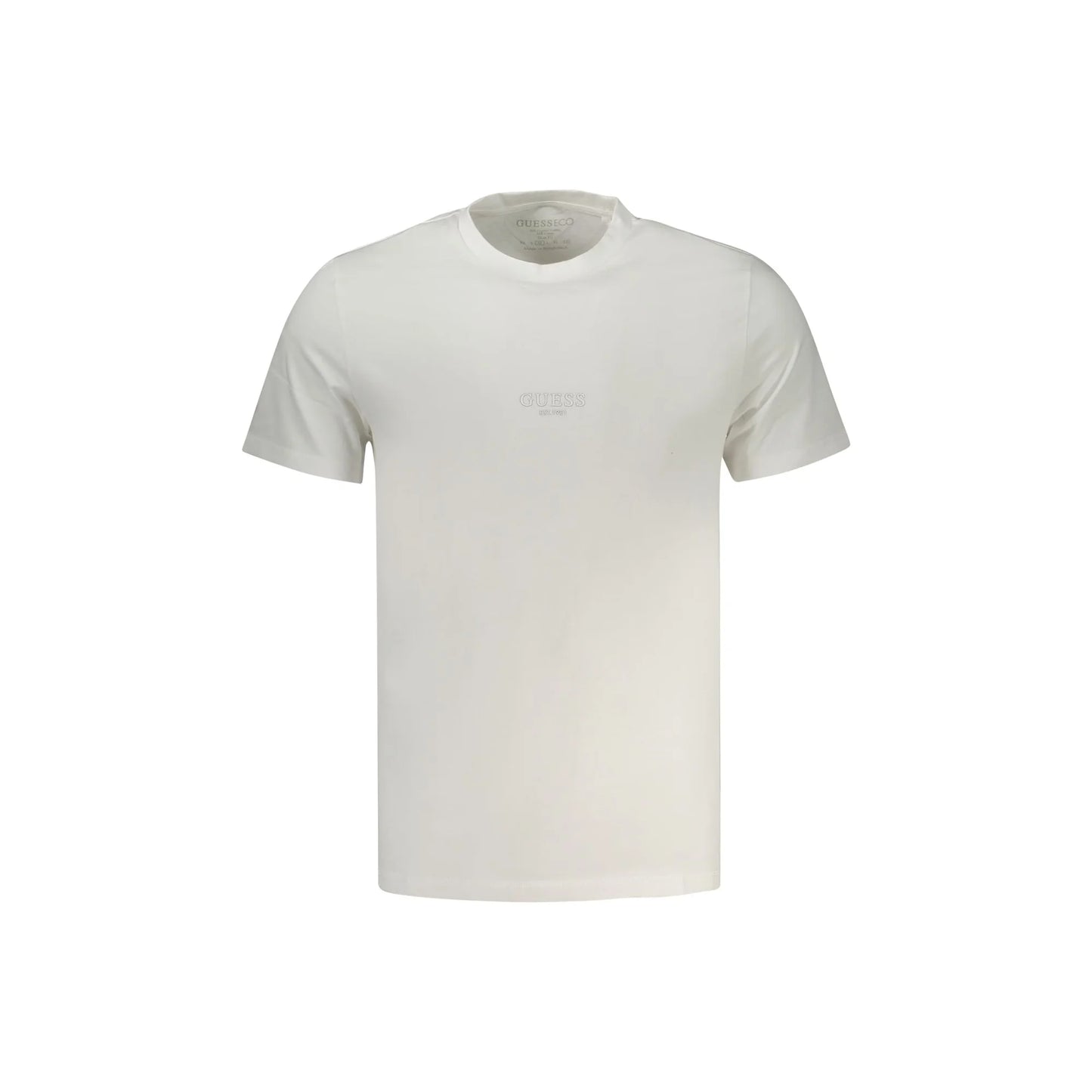 Guess Jeans T-Shirt Maniche Corte Uomo Bianca Stampa Logo Bianco - foto prodotto