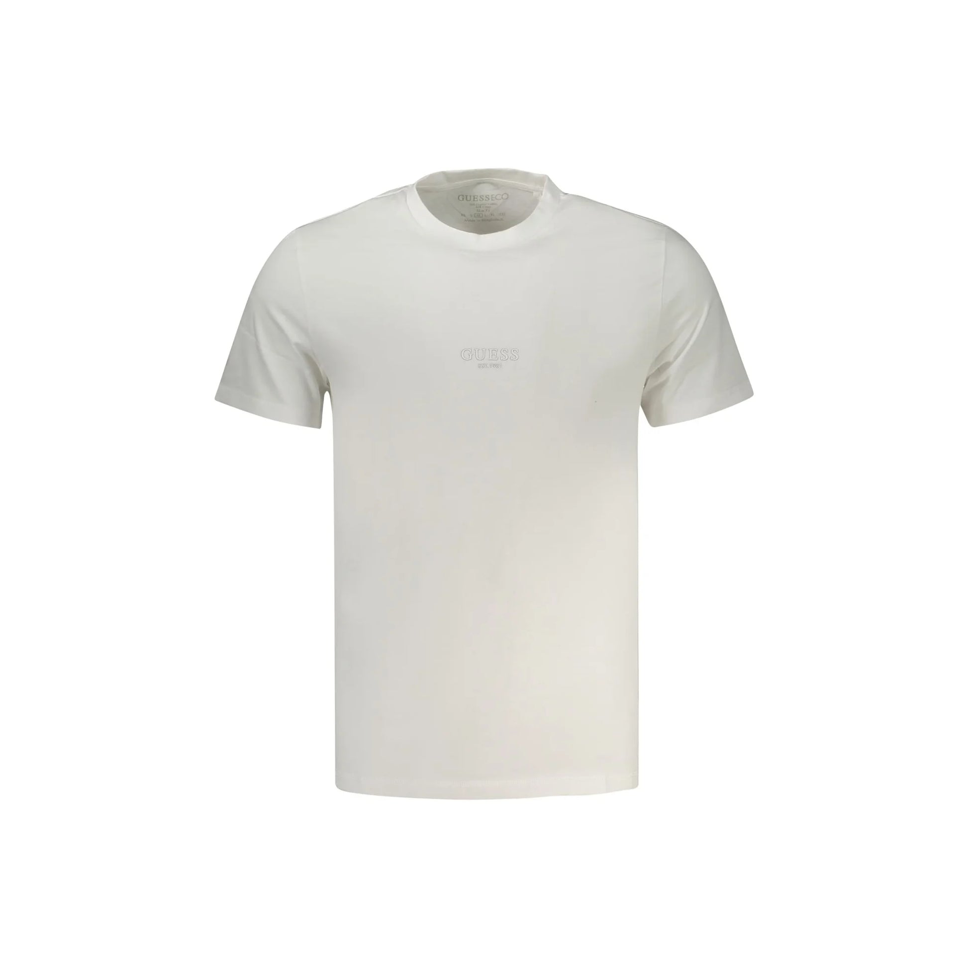 Guess Jeans T-Shirt Maniche Corte Uomo Bianca Stampa Logo Bianco - foto prodotto