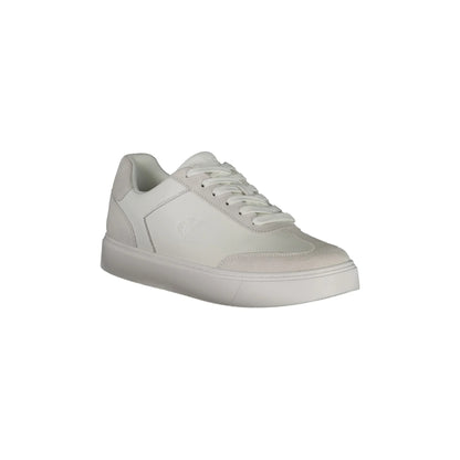 CALVIN KLEIN Sneakers Uomo Bianche con Lacci e Dettagli in Bianco - vista 2