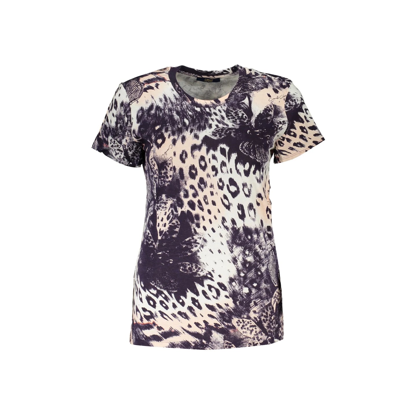 Cavalli Class T-Shirt Maniche Corte Donna Rosa Stampa Logo - foto prodotto