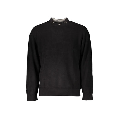 Calvin Klein Maglia Uomo Nera Ricamo Logo Maglie Nero - foto prodotto