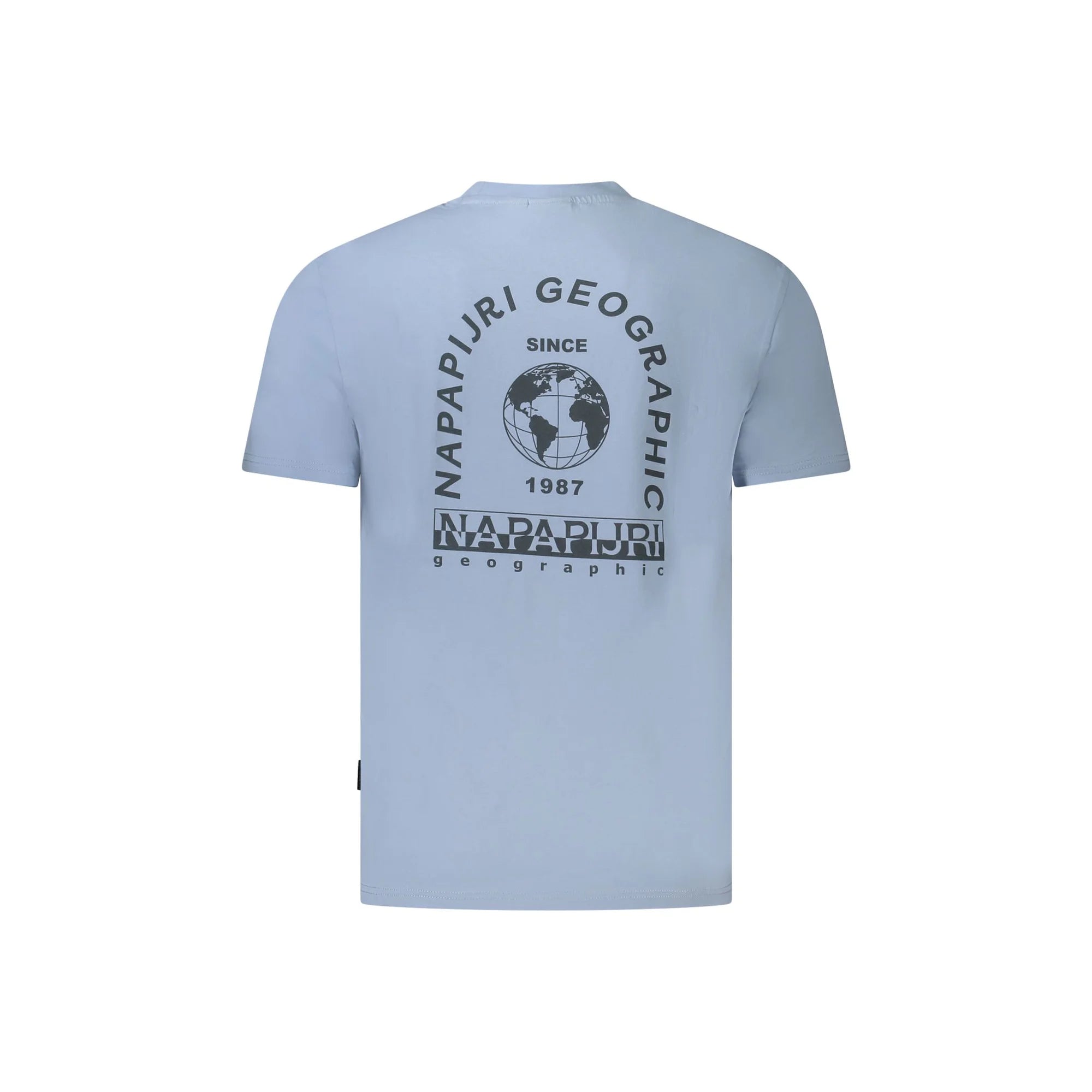 Napapijri T-Shirt Maniche Corte Uomo Azzurra Stampa Logo azzurro - vista 2