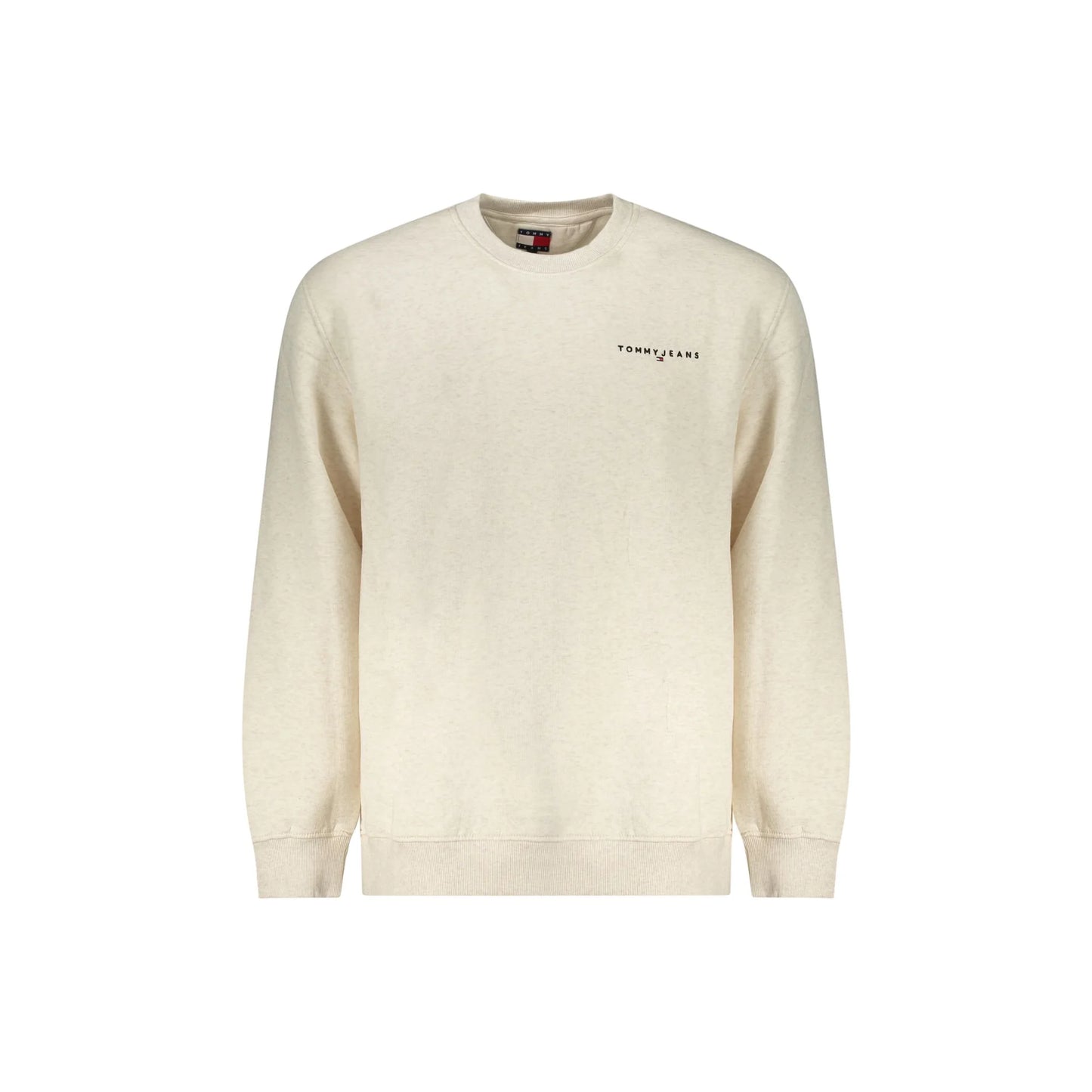 Tommy Hilfiger Felpa Uomo Beige Girocollo Felpata Ricamo Logo Felpe - foto prodotto
