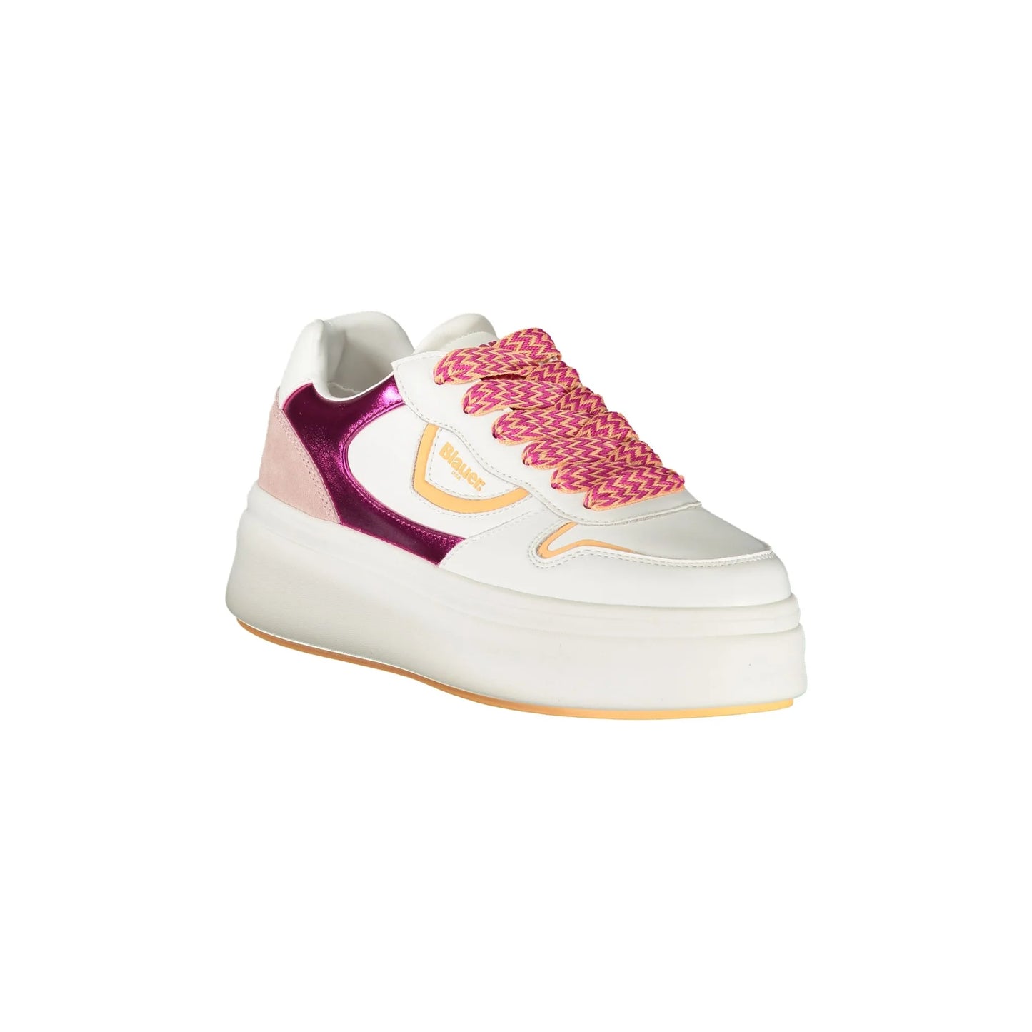 Blauer Sneakers donna bianco