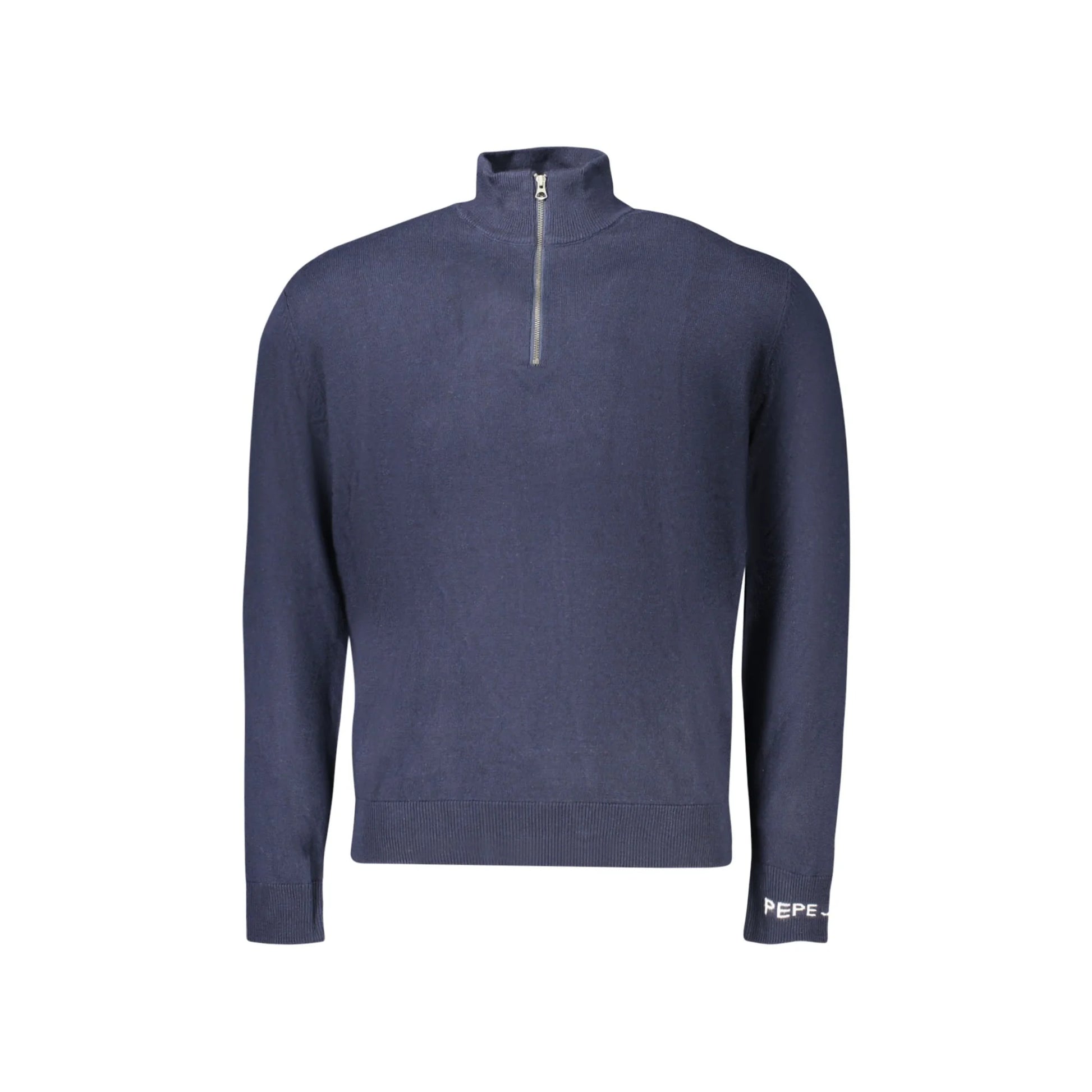 Pepe Jeans Maglia Uomo Blu Mezza Zip Maniche Lunghe Logo Maglie - foto prodotto