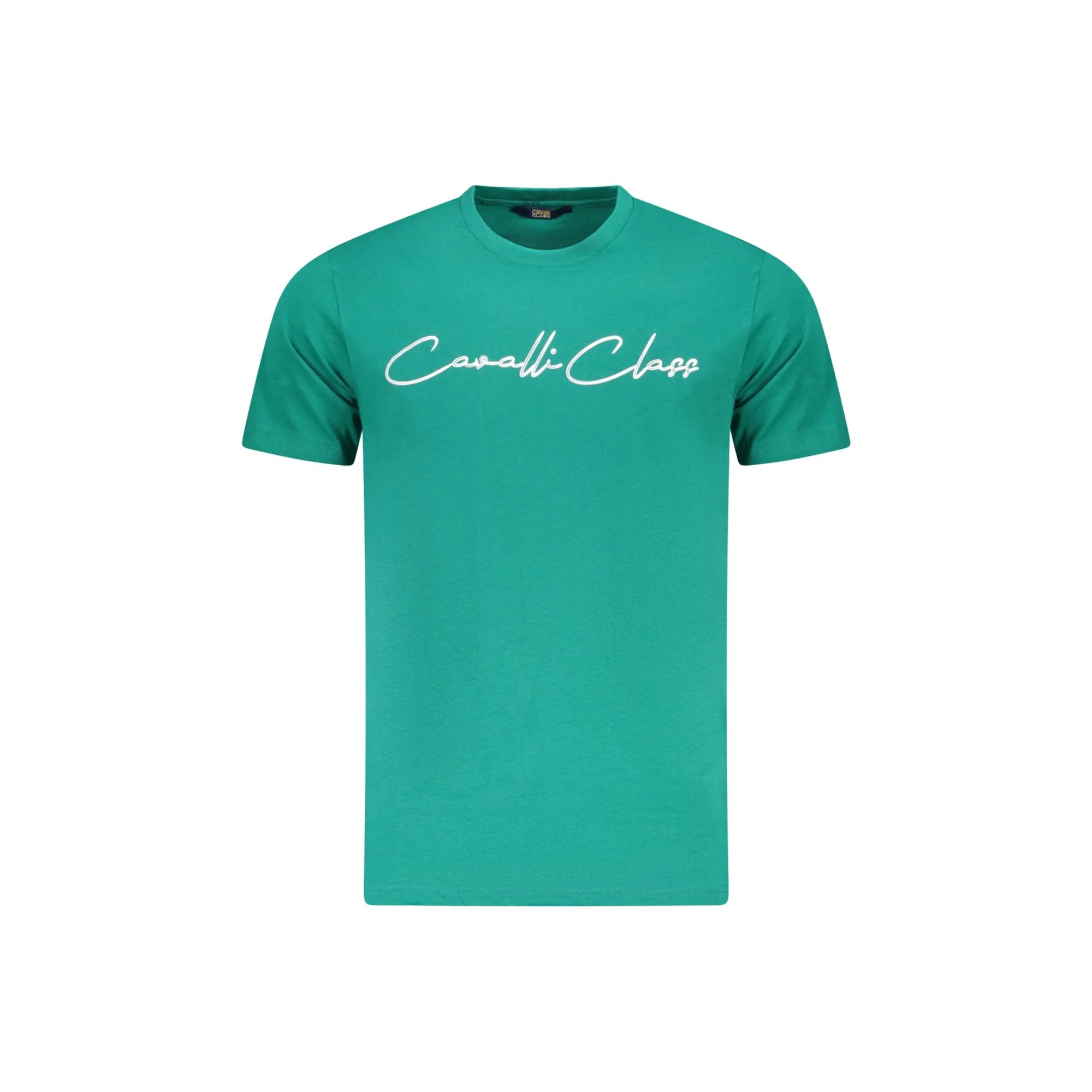 Cavalli Class T-Shirt Maniche Corte Uomo Verde Stampa - foto prodotto