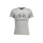 La Martina T-Shirt Maniche Corte Uomo Grigia Stampa Logo Grigio - foto prodotto