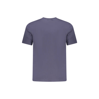 Napapijri T-Shirt Uomo Blu Maniche Corte Girocollo Stampa Logo - vista 2